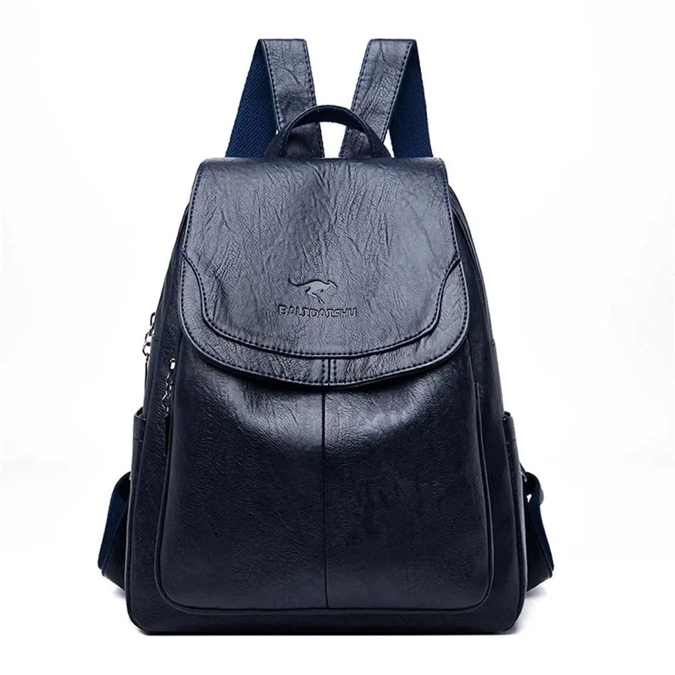 Maya| Anti-Diebstahl Rucksack aus Leder Zendoo.de