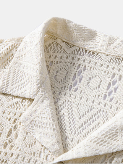 Damen Häkeltop Transparent Ethno Sommeroberteil