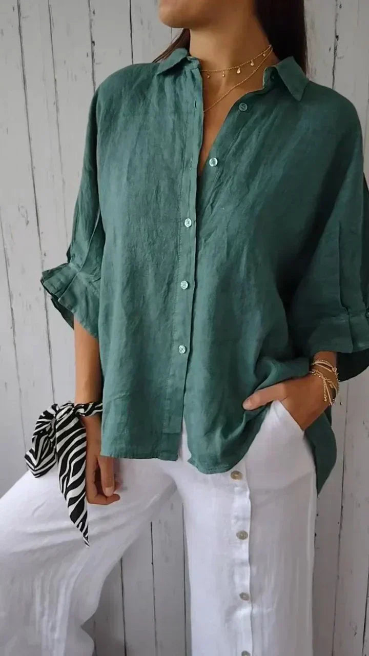 Damenbluse mit Knöpfen Elegantes Design Zeitlos