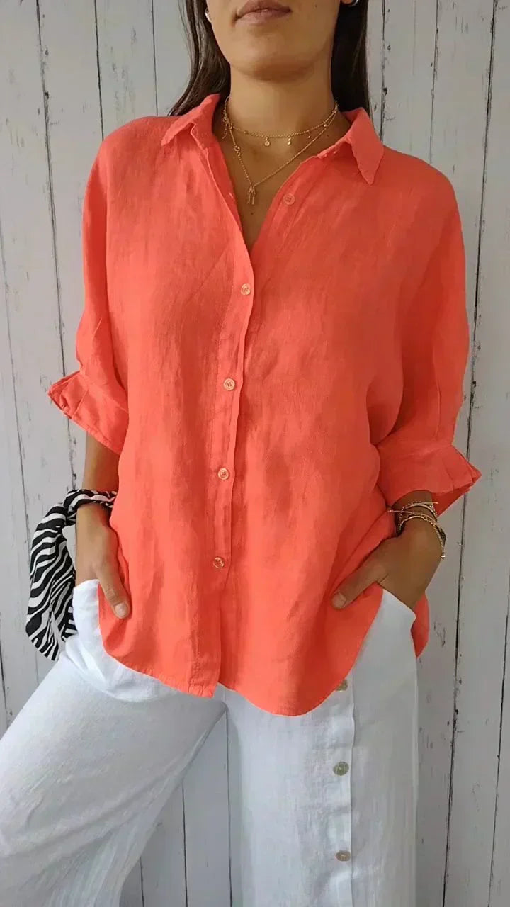 Damenbluse mit Knöpfen Elegantes Design Zeitlos