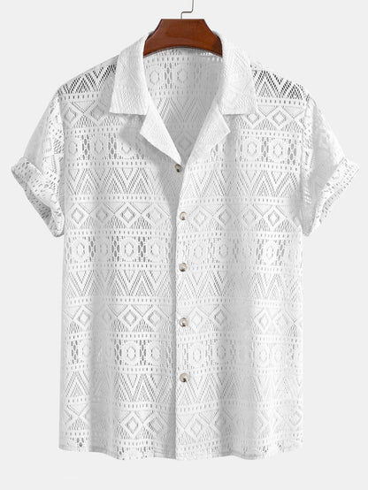 Damen Häkeltop Transparent Ethno Sommeroberteil - Norvielle