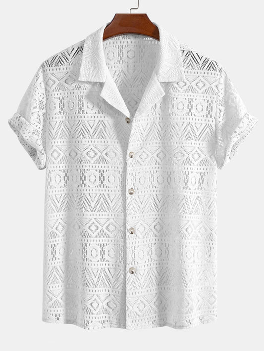 Damen Häkeltop Transparent Ethno Sommeroberteil - Norvielle