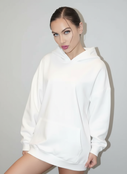 Damen Glitzer Hoodie Oversize Offener Rücken Mesh