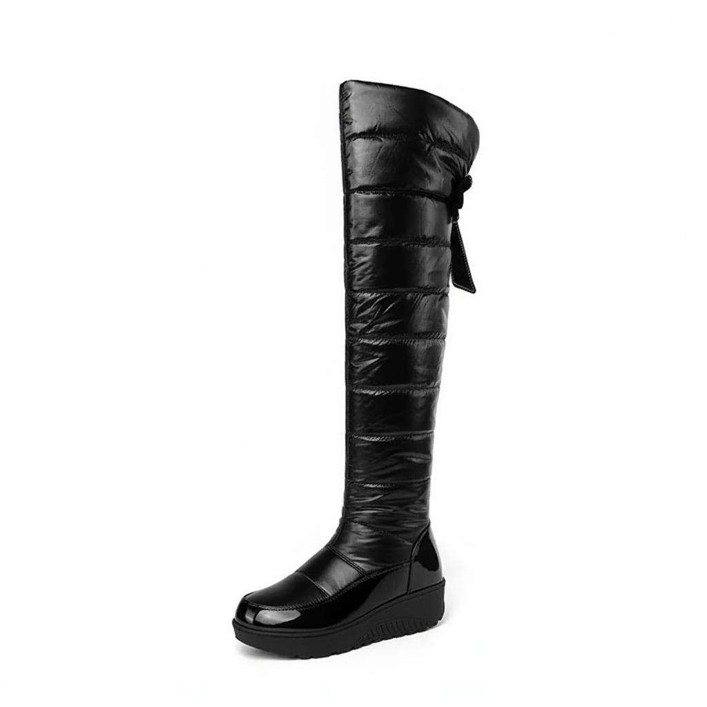 Damen Overknee Stiefel Gefüttert Warm