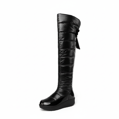 Damen Overknee Stiefel Gefüttert Warm