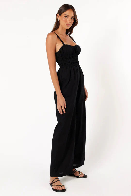 Damen Jumpsuit Ärmellos Weite Beine