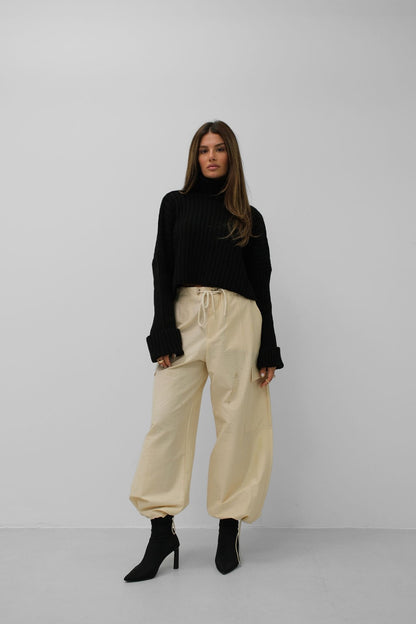 Damen Joggerhose Gelb Cargo Stil - Norvielle