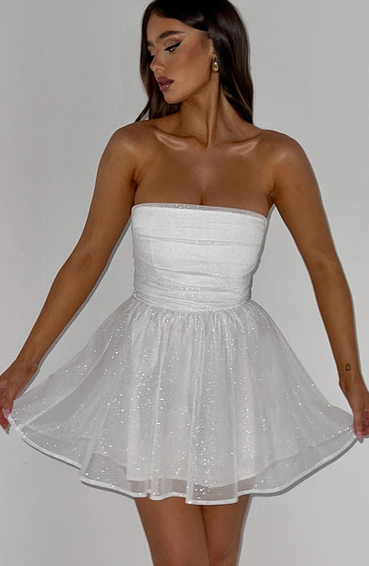 es Damen-Mini-Kleid Glitter-Partystyle