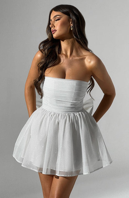 es Damen-Mini-Kleid Glitter-Partystyle
