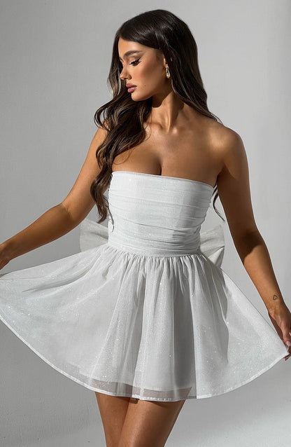 es Damen-Mini-Kleid Glitter-Partystyle