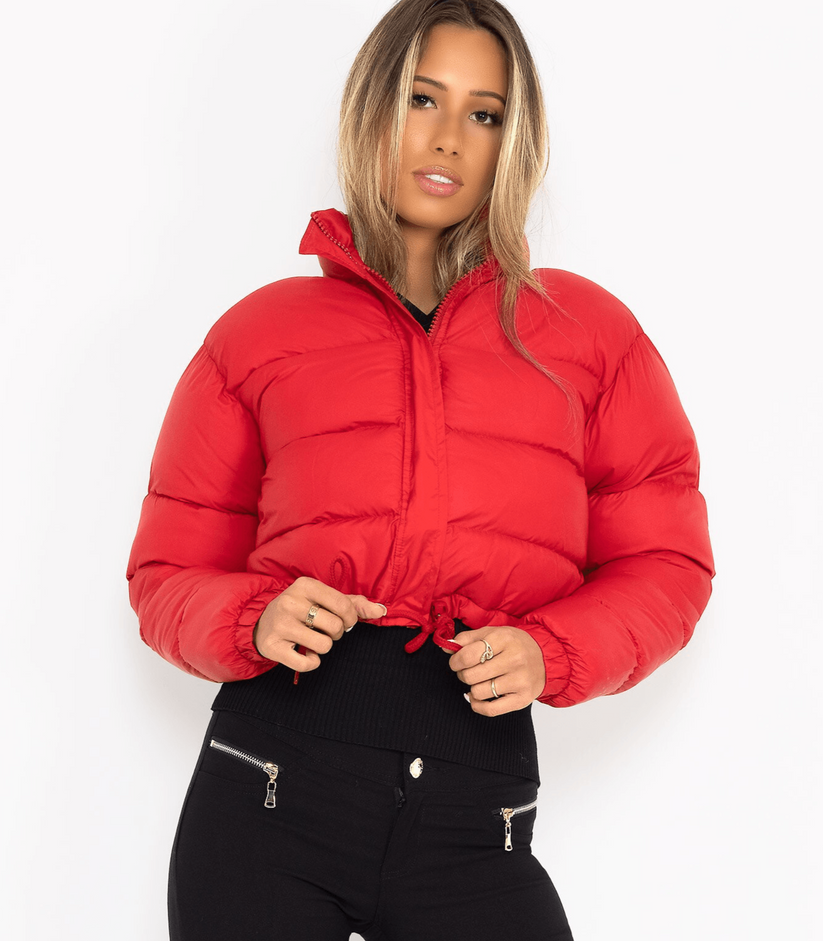 Damen Pufferjacke Warm Isoliert mit Kordelzug