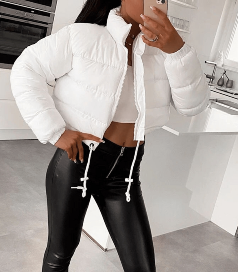 Damen Pufferjacke Warm Isoliert mit Kordelzug