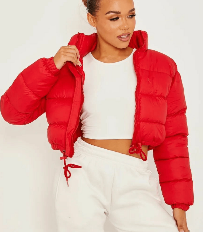 Damen Pufferjacke Warm Isoliert mit Kordelzug