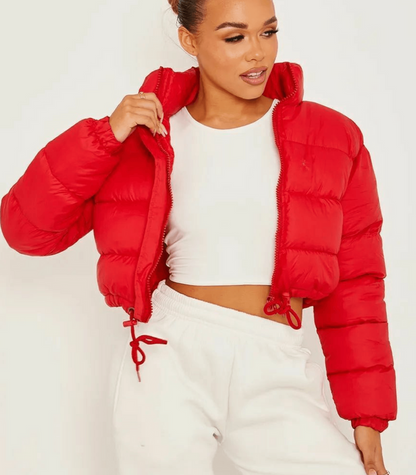 Damen Pufferjacke Warm Isoliert mit Kordelzug