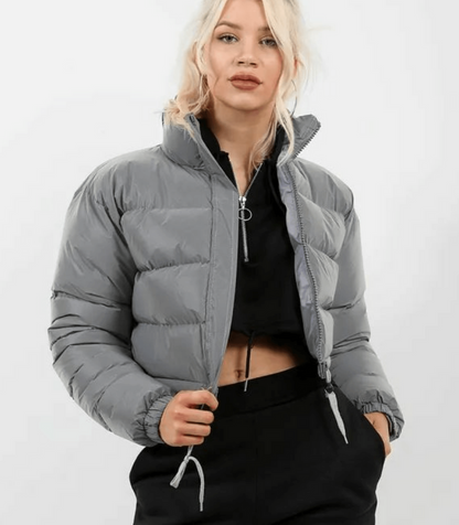 Damen Pufferjacke Warm Isoliert mit Kordelzug