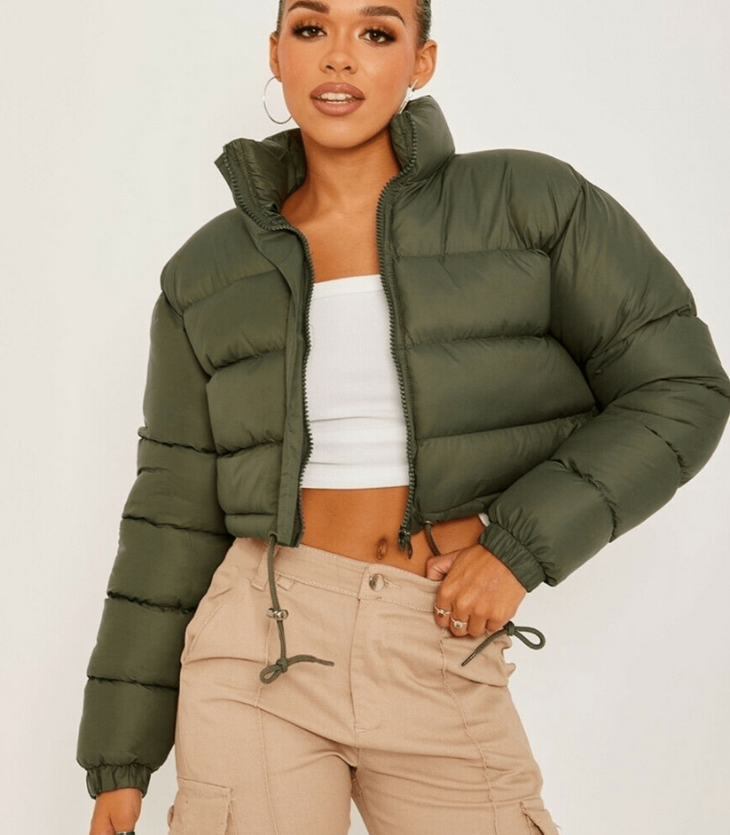 Damen Pufferjacke Warm Isoliert mit Kordelzug
