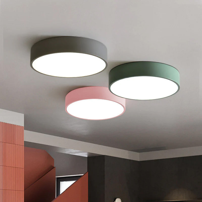 Runde LED Deckenleuchte Skandinavisch Modern Weiß - Norvielle