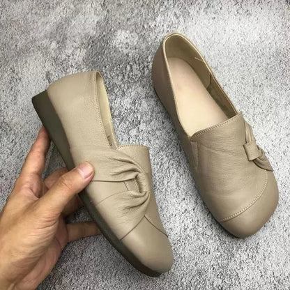 Damen Leder Schuhe Rutschfest Breitpassend Komfort