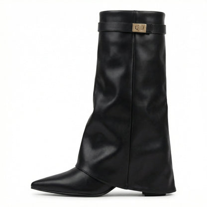 Damen Stiefel Wildleder Braun Heidi Stil