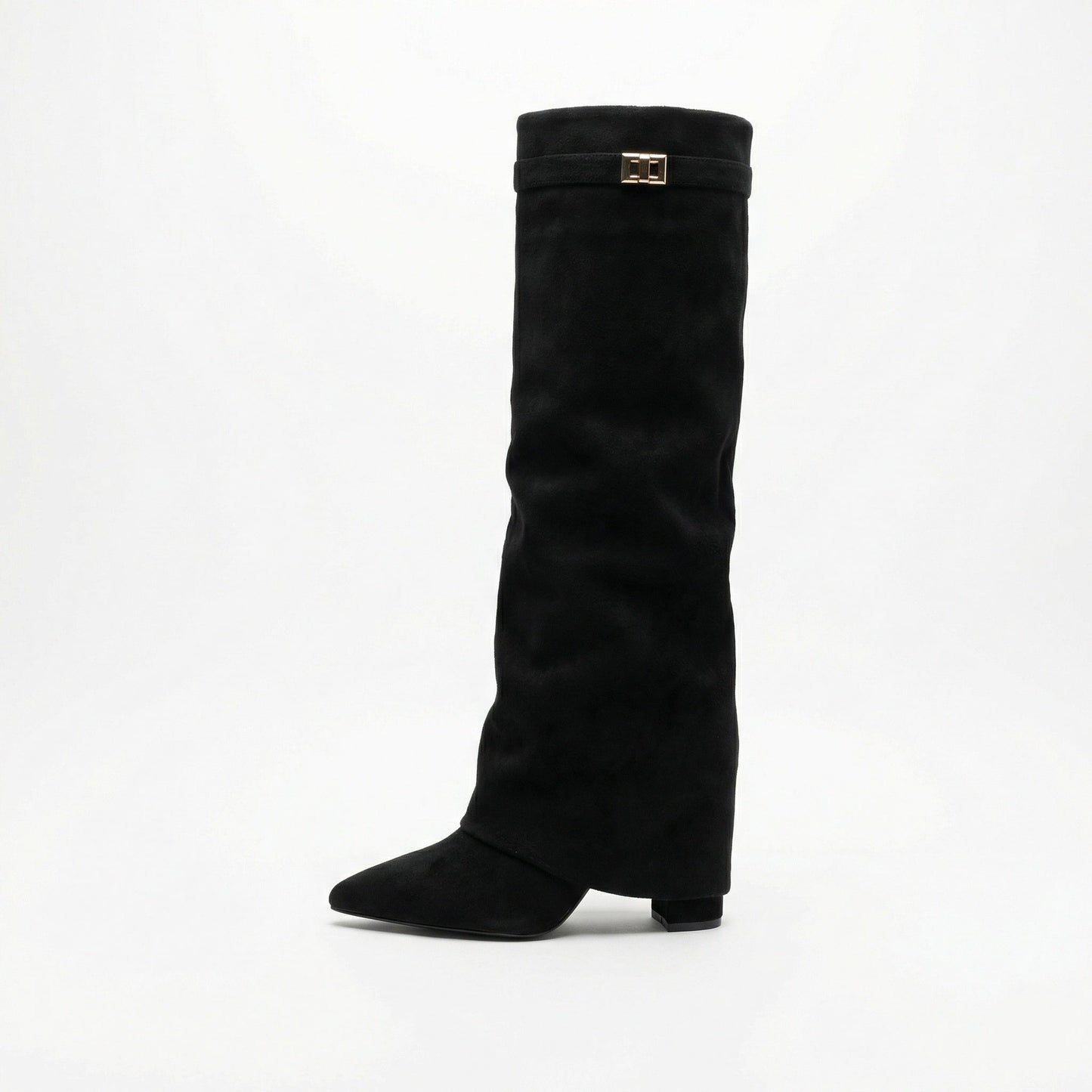 Damen Stiefel Wildleder Braun Heidi Stil