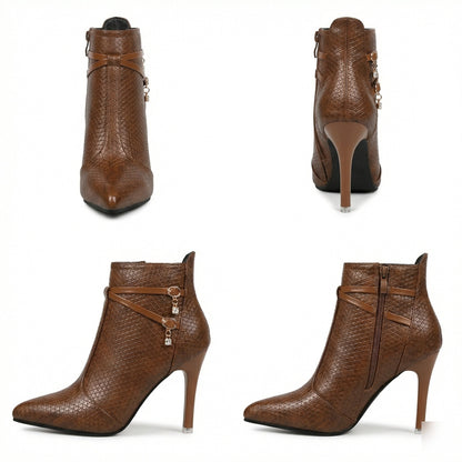 Damen Stiefeletten Spitze