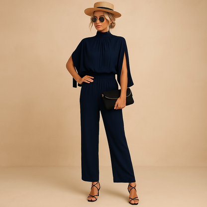 Damen Jumpsuit Leicht Elegant Schwarz - Norvielle