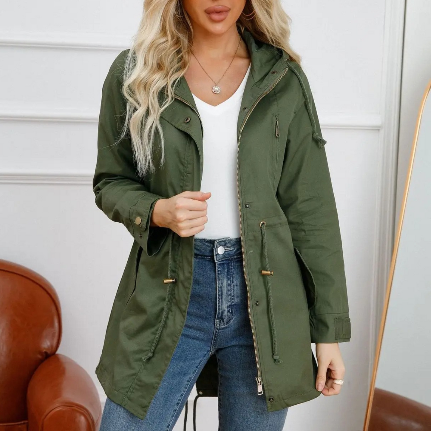 Damen Sommerjacke Lang Leicht Stilvoll