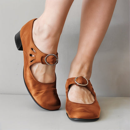 Damen Leder-Sandalen Elegantes Design
