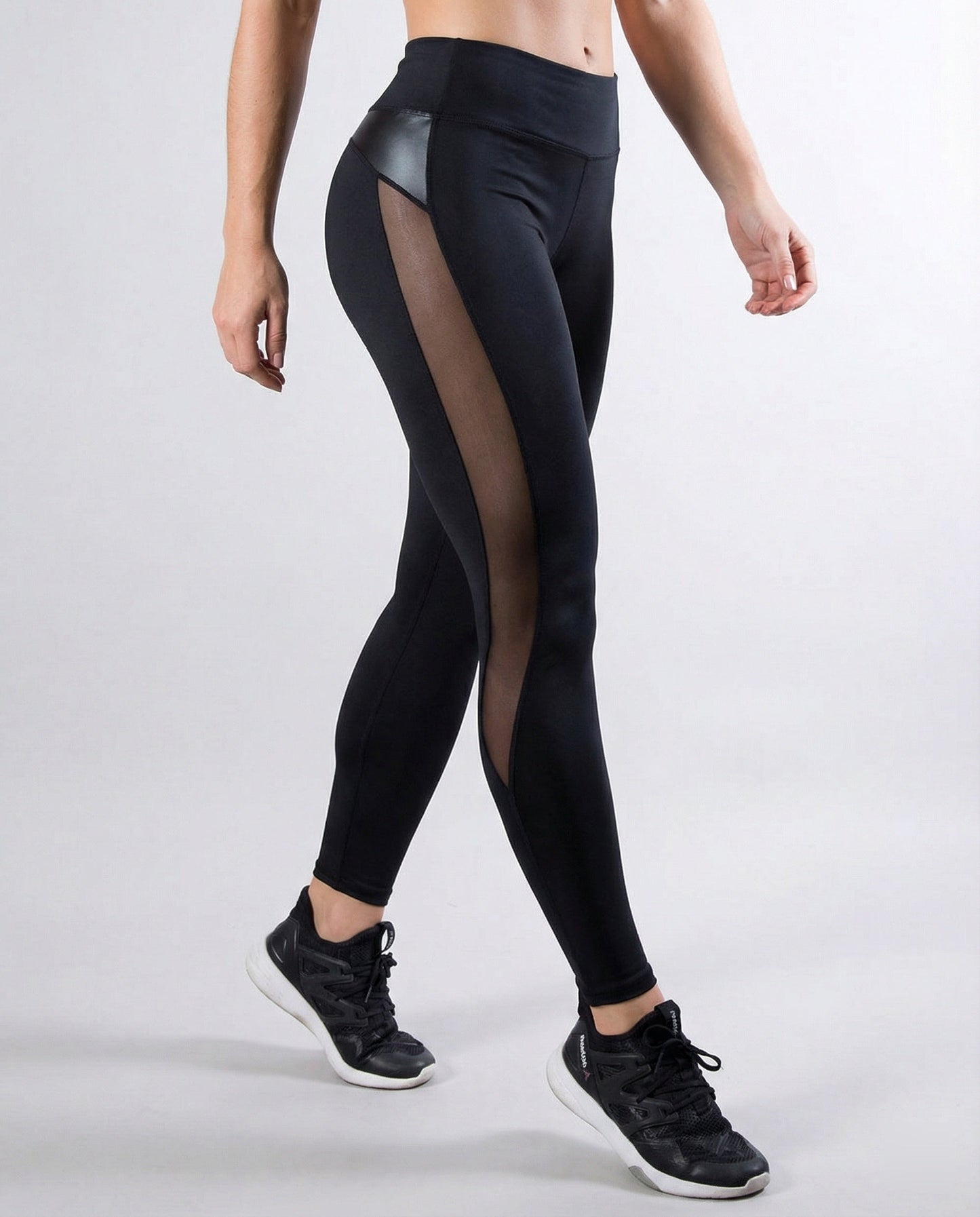 Damen Sportleggings Atmungsaktives Stretch-Mesh