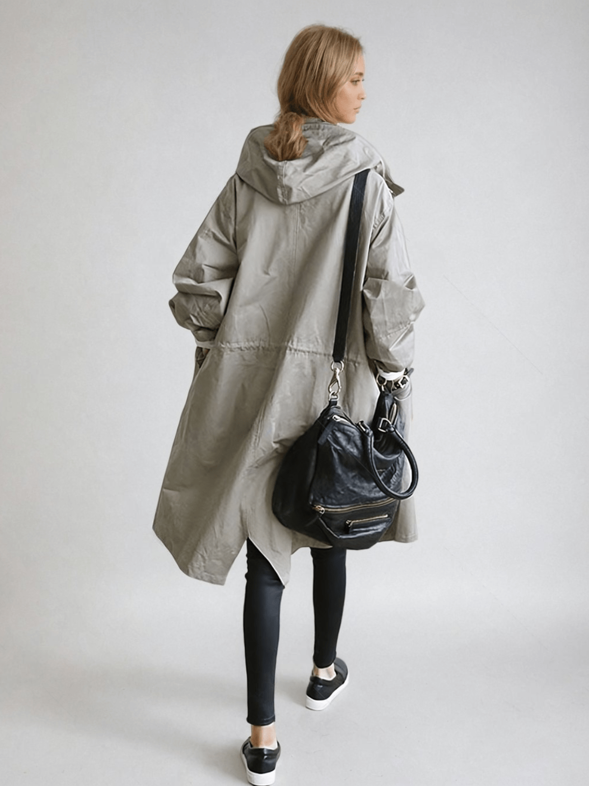 Damen Trenchcoat Wasserabweisend Lang