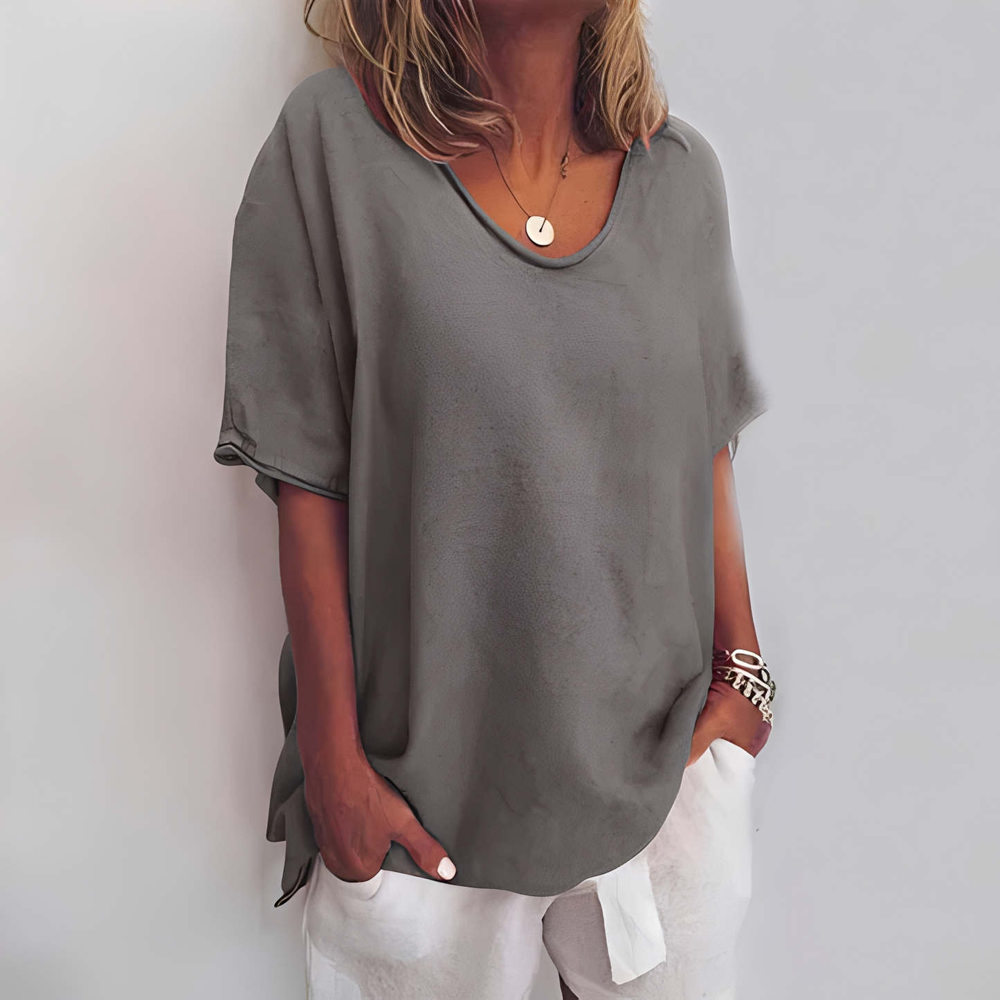 Damen T-Shirt 2er Pack Bequem Lockeres