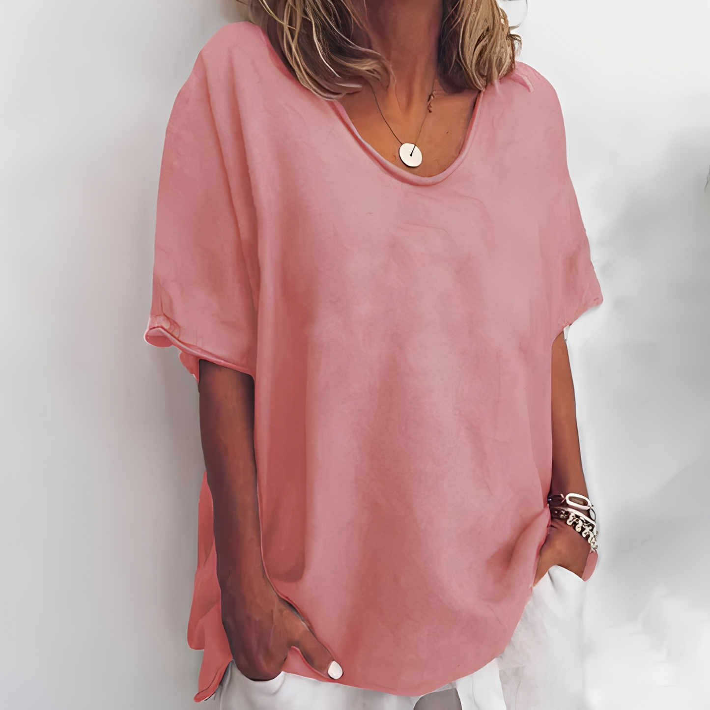 Damen T-Shirt 2er Pack Bequem Lockeres