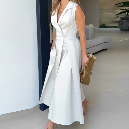 Damenkleid V-Ausschnitt Elegantes Modernes Kleid