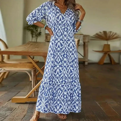 Damen Maxi-Kleid Langausführung Mit Schnitten Sommerkleid