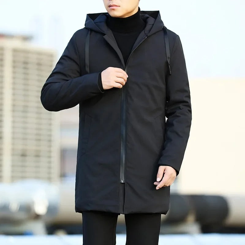 Herren Windjacke Wasserdicht Elegant Schwarz - Norvielle