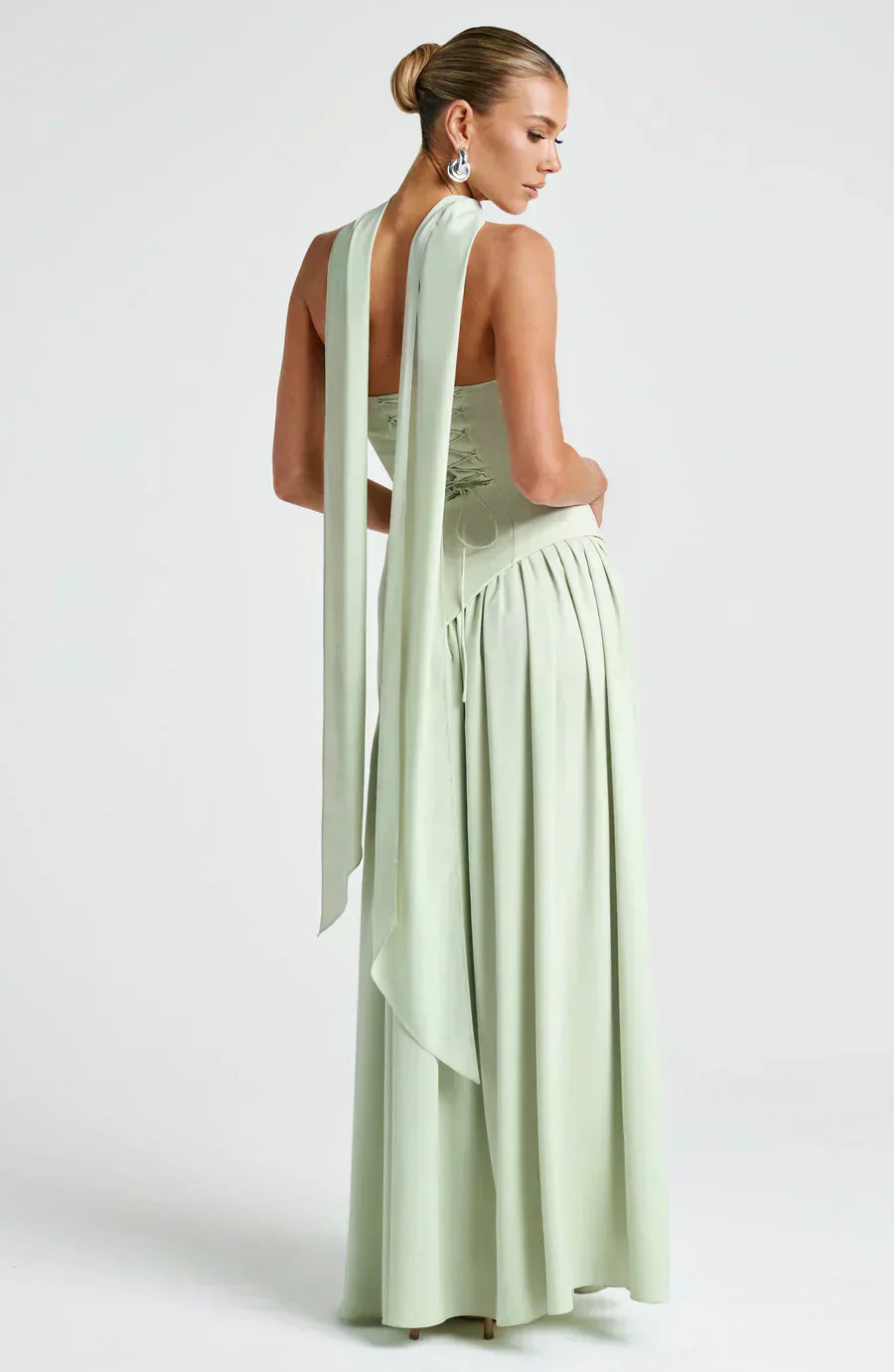 Damen Asymmetrisches Maxi-Kleid Elegant Hochzeitsgast