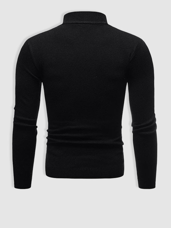 Herren Rollkragenpullover Slim Fit Modern