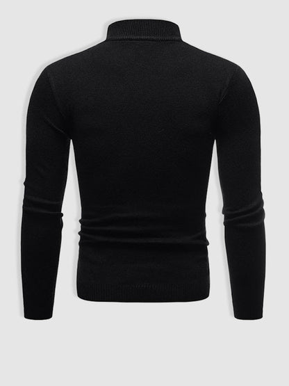Herren Rollkragenpullover Slim Fit Modern