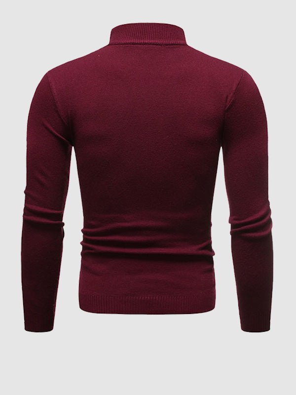 Herren Rollkragenpullover Slim Fit Modern