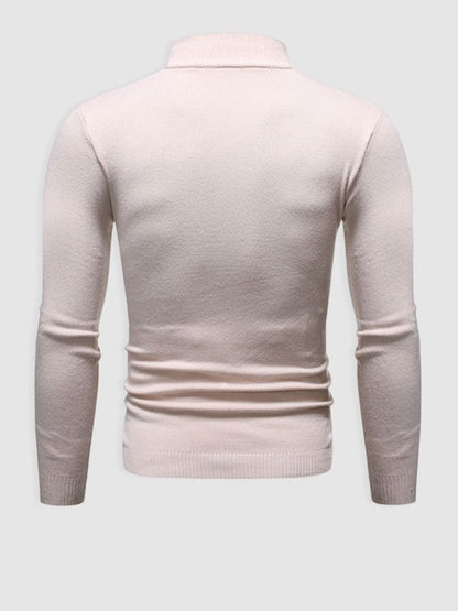 Herren Rollkragenpullover Slim Fit Modern