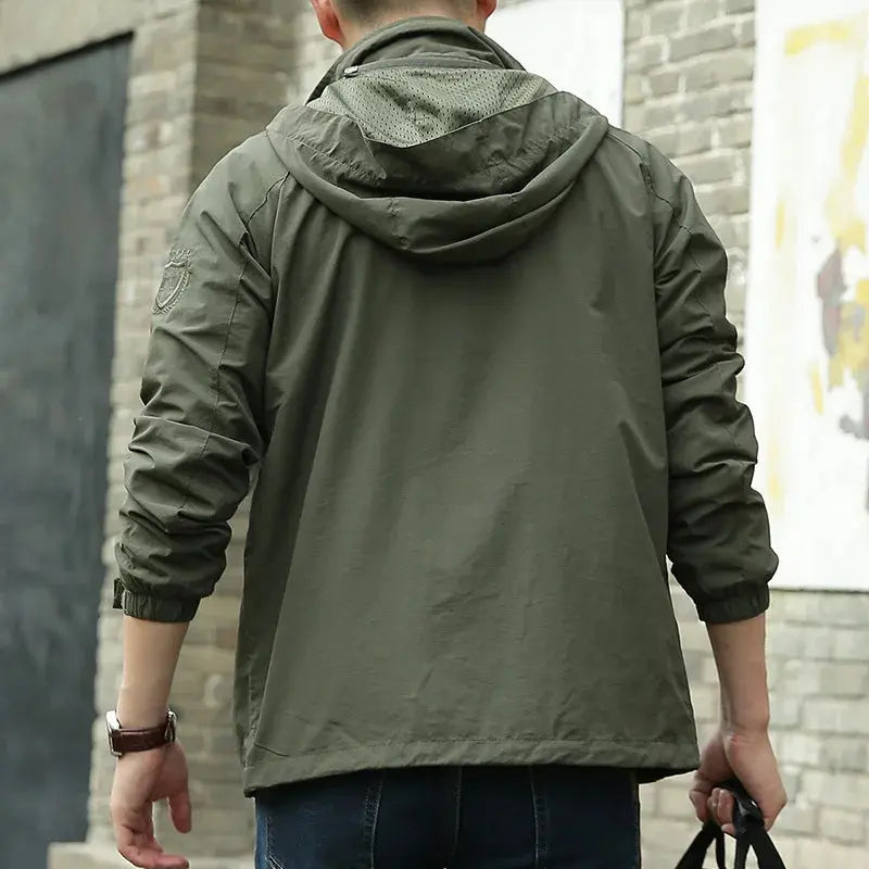 Herren Outdoorjacke Atmungsaktives Material Wasserabweisend Leicht - Norvielle