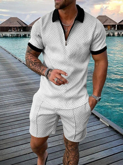 Herren Sommer Set Leichtes Baumwollhemd Modern