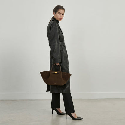Elegante Damen Leder-Tote Tasche Vielseitig Alltag