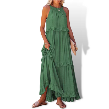 Damen Sommerkleid Geschnürt Modern Pastellfarben - Norvielle