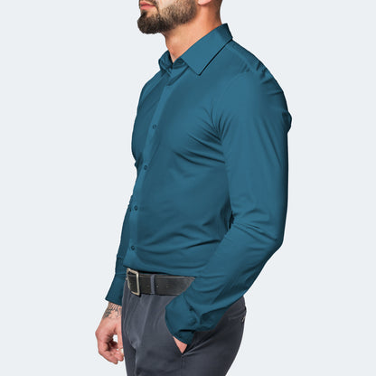 Herren Komfort-Hemd aus Stretch-Material Knitterfrei Modern