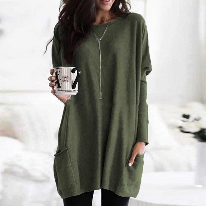 Damen Pullover Oversized Schwarz - Norvielle