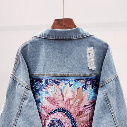 Damen Oversized Denimjacke Moderner Berliner Stil - Norvielle