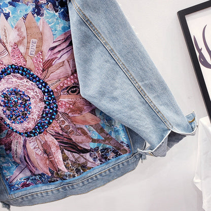 Damen Oversized Denimjacke Moderner Berliner Stil