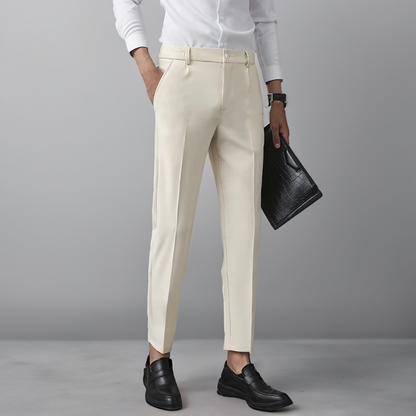 Herren Slim-Fit-Hose Elfenbein Elegant - Norvielle
