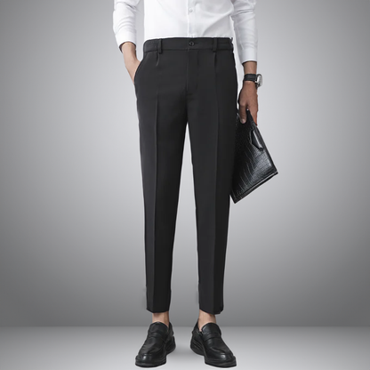 Herren Slim-Fit-Hose Elfenbein Elegant